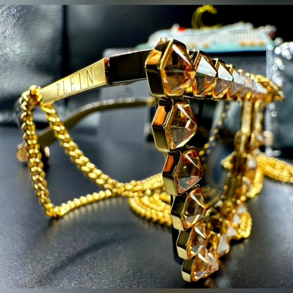 👑PHILIPP PLEIN Sunglasses Plein Crystal Lush SPP030S Col.400G Auth… - Picture 3 of 15